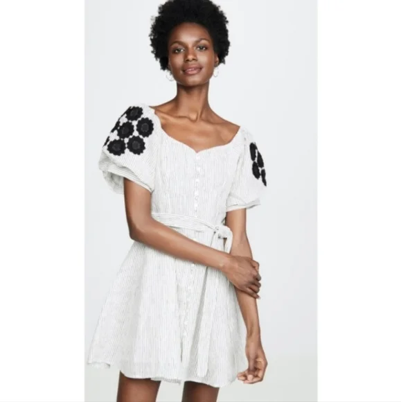 Elegant Off-Shoulder Striped Dress - Picture 2 of 16